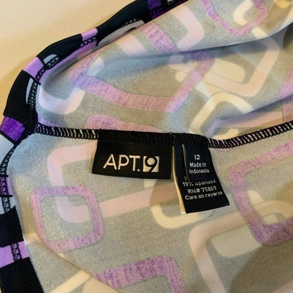 5/ $25 Apt 9 Purple Print Tankini Top 12 - Picture 6 of 6